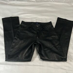 GAP Butter Soft Black Leather Pants